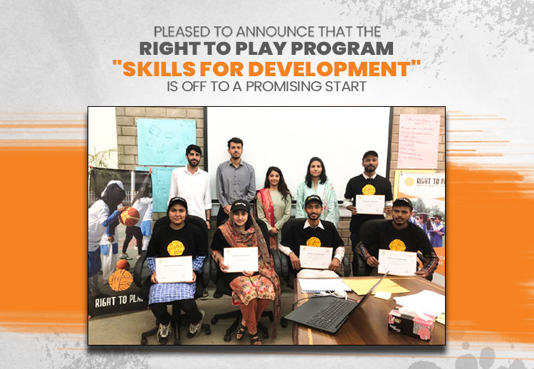 Pleased To Announce That The Right To Play Program “Skills for Development” is off to a Promising Start