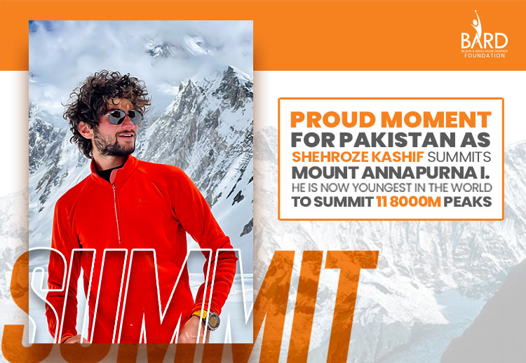 Congratulations to Shehroze Kashif on this record-breaking achievement. Shehroze has etched his name in mountaineering history as the youngest person to climb 11 of the world’s 8000m high peaks.