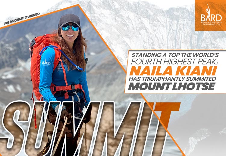 Naila Kiani has Triumphantly summited Mount Lhotse